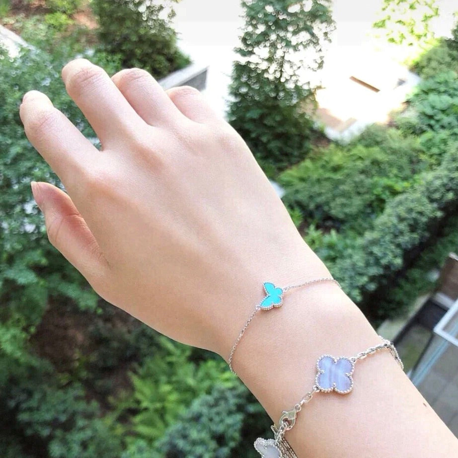 [Amore]BUTTERFLY TURQUOISE BUTTERFLY BRACELET SILVER