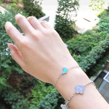 [Amore]BUTTERFLY TURQUOISE BUTTERFLY BRACELET SILVER