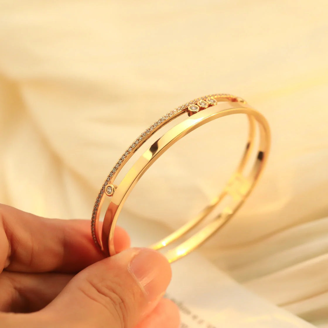 [Amore]Move Romane Diamond Bangle Bracelet