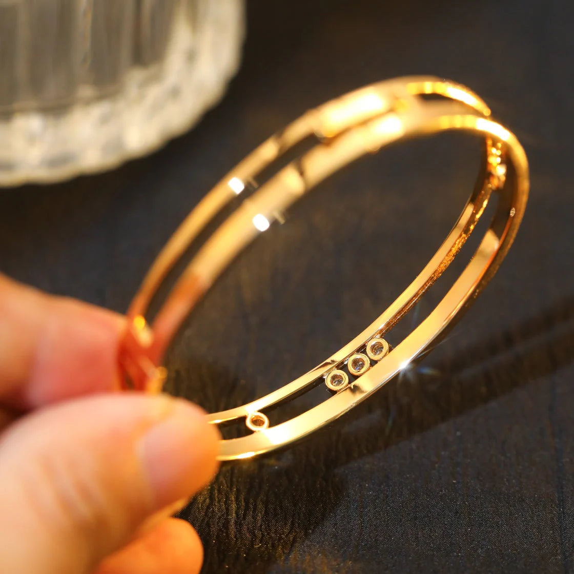 [Amore]Move Romane Diamond Bangle Bracelet