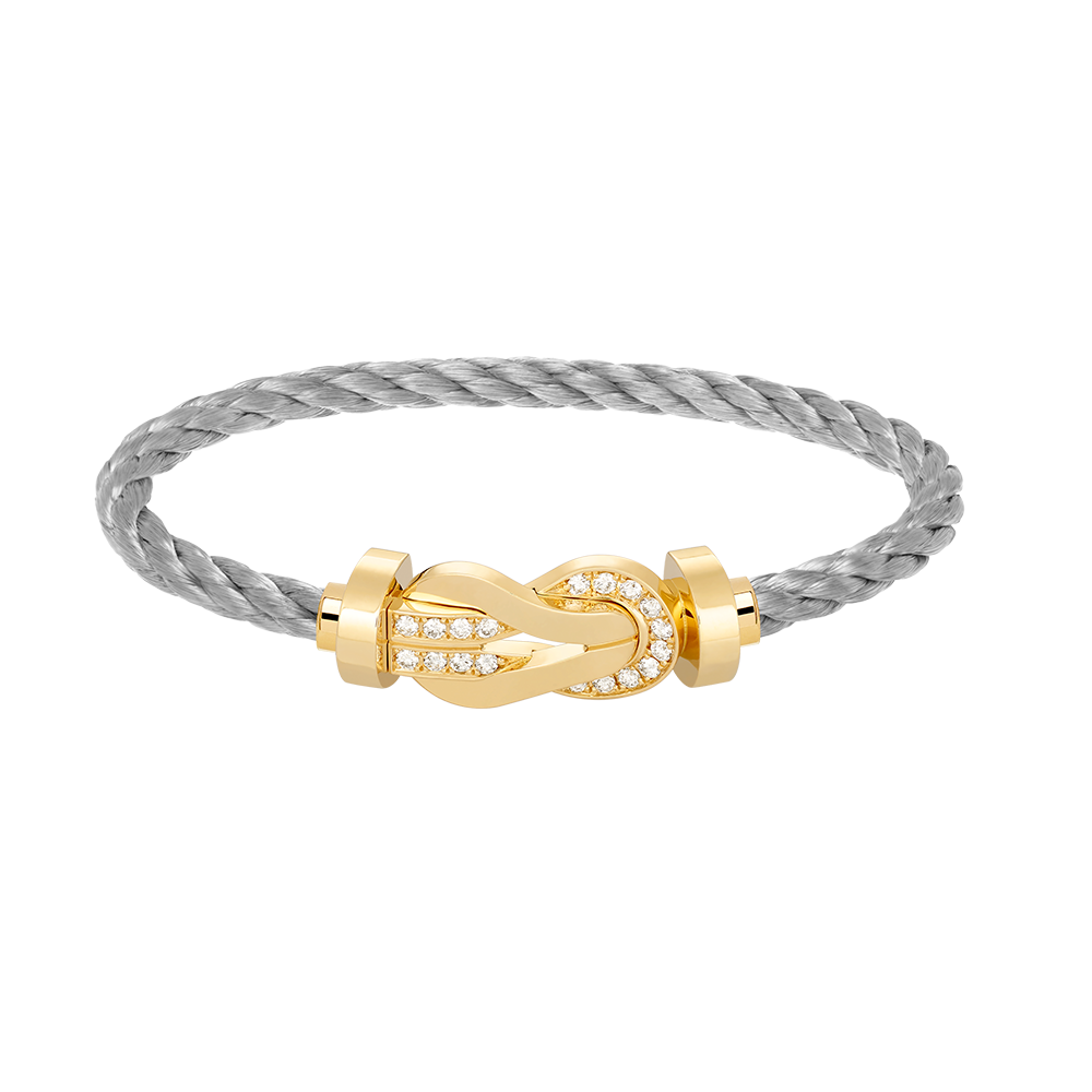 [Amore]CHANCE LARGE 8 FIGURE BUCKLE HALF DIAMOND BRACELET GOLD