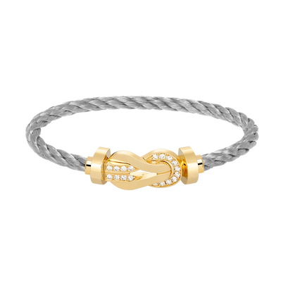 [Amore]CHANCE LARGE 8 FIGURE BUCKLE HALF DIAMOND BRACELET GOLD