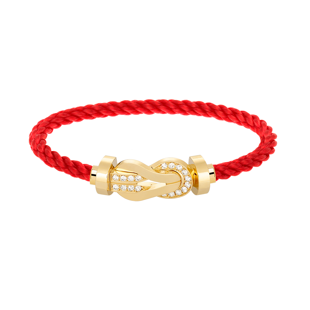 [Amore]CHANCE LARGE 8 FIGURE BUCKLE HALF DIAMOND BRACELET GOLD