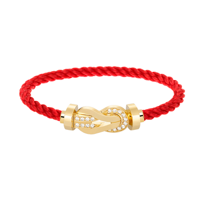[Amore]CHANCE LARGE 8 FIGURE BUCKLE HALF DIAMOND BRACELET GOLD