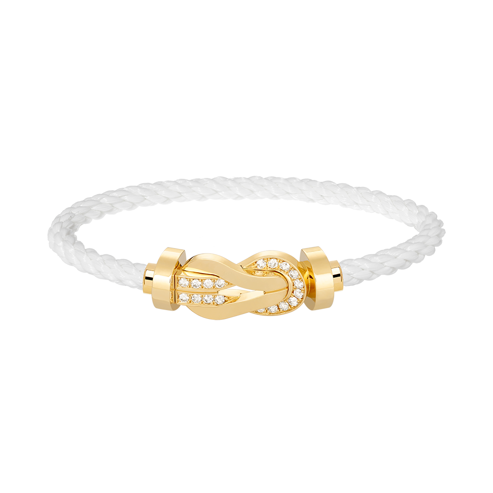 [Amore]CHANCE LARGE 8 FIGURE BUCKLE HALF DIAMOND BRACELET GOLD