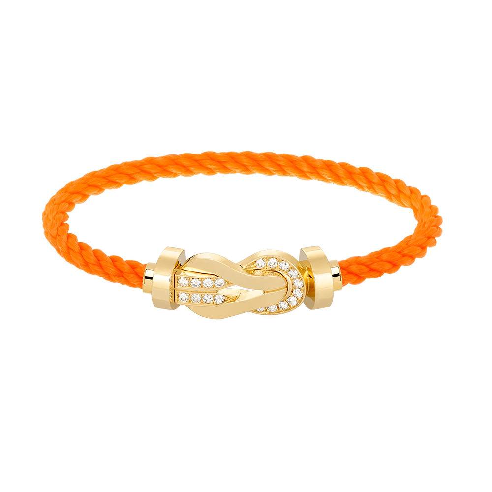 [Amore]CHANCE LARGE 8 FIGURE BUCKLE HALF DIAMOND BRACELET GOLD