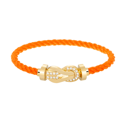 [Amore]CHANCE LARGE 8 FIGURE BUCKLE HALF DIAMOND BRACELET GOLD