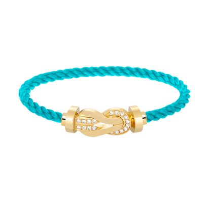 [Amore]CHANCE LARGE 8 FIGURE BUCKLE HALF DIAMOND BRACELET GOLD