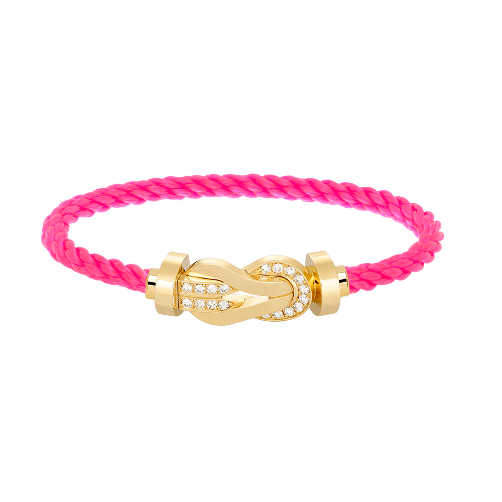 [Amore]CHANCE LARGE 8 FIGURE BUCKLE HALF DIAMOND BRACELET GOLD