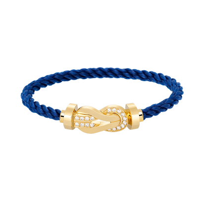 [Amore]CHANCE LARGE 8 FIGURE BUCKLE HALF DIAMOND BRACELET GOLD