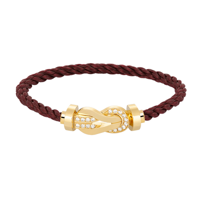 [Amore]CHANCE LARGE 8 FIGURE BUCKLE HALF DIAMOND BRACELET GOLD