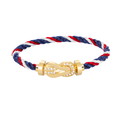 [Amore]CHANCE LARGE 8 FIGURE BUCKLE HALF DIAMOND BRACELET GOLD