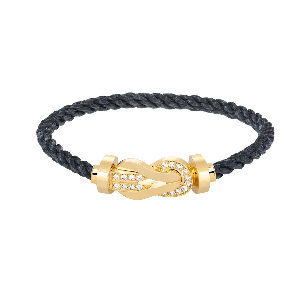 [Amore]CHANCE LARGE 8 FIGURE BUCKLE HALF DIAMOND BRACELET GOLD