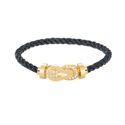 [Amore]CHANCE LARGE 8 FIGURE BUCKLE HALF DIAMOND BRACELET GOLD