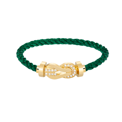 [Amore]CHANCE LARGE 8 FIGURE BUCKLE HALF DIAMOND BRACELET GOLD