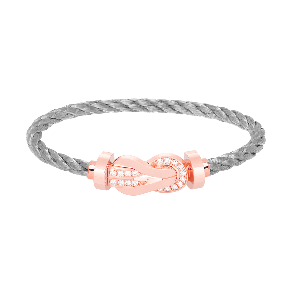 [Amore]CHANCE LARGE 8 FIGURE BUCKLE HALF DIAMOND BRACELET ROSE GOLD