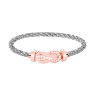 [Amore]CHANCE LARGE 8 FIGURE BUCKLE HALF DIAMOND BRACELET ROSE GOLD