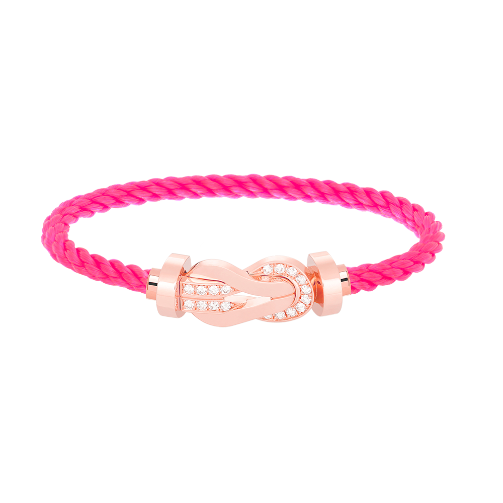[Amore]CHANCE LARGE 8 FIGURE BUCKLE HALF DIAMOND BRACELET ROSE GOLD