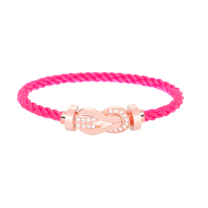 [Amore]CHANCE LARGE 8 FIGURE BUCKLE HALF DIAMOND BRACELET ROSE GOLD