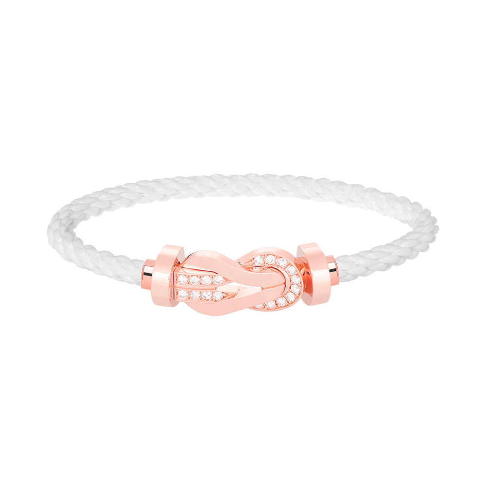 [Amore]CHANCE LARGE 8 FIGURE BUCKLE HALF DIAMOND BRACELET ROSE GOLD