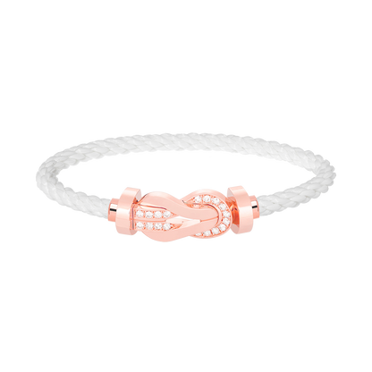 [Amore]CHANCE LARGE 8 FIGURE BUCKLE HALF DIAMOND BRACELET ROSE GOLD