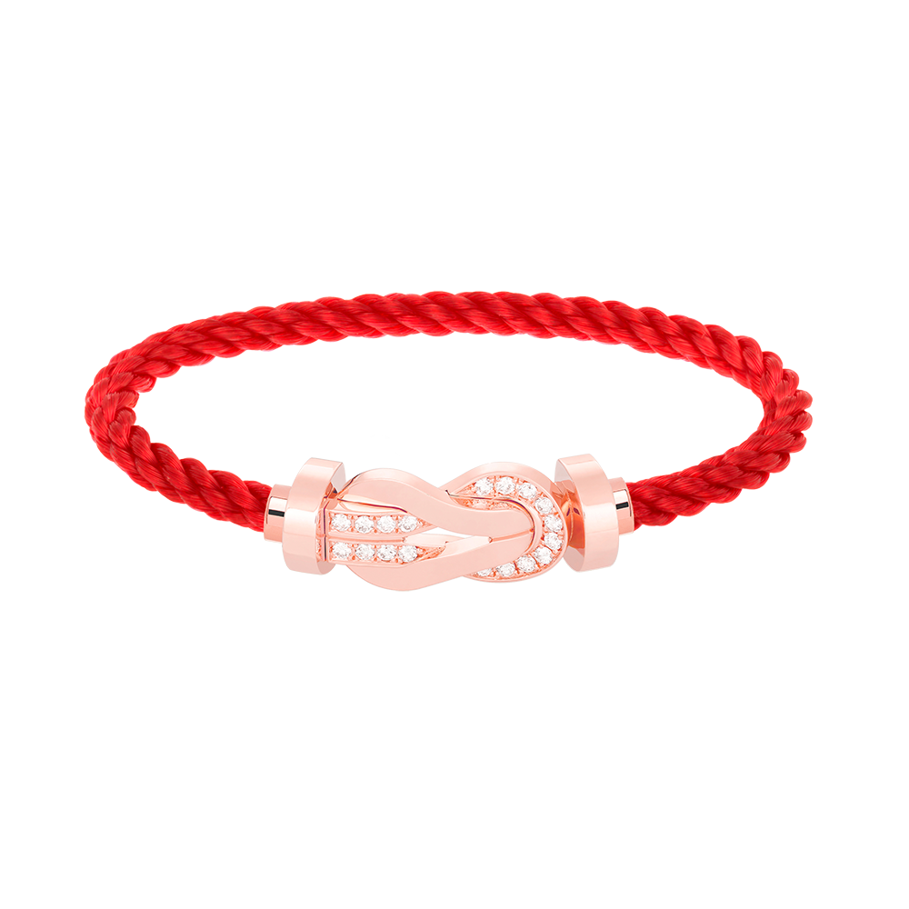 [Amore]CHANCE LARGE 8 FIGURE BUCKLE HALF DIAMOND BRACELET ROSE GOLD