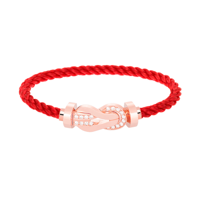 [Amore]CHANCE LARGE 8 FIGURE BUCKLE HALF DIAMOND BRACELET ROSE GOLD