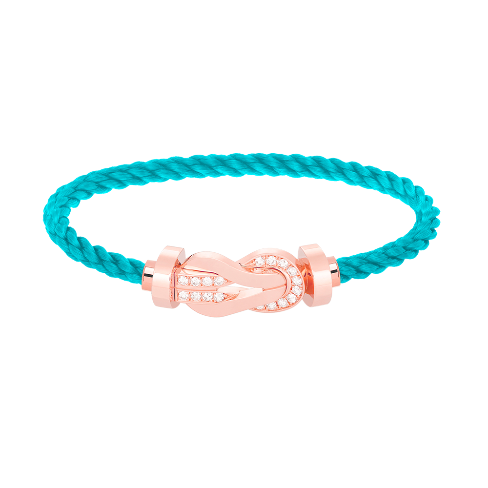 [Amore]CHANCE LARGE 8 FIGURE BUCKLE HALF DIAMOND BRACELET ROSE GOLD