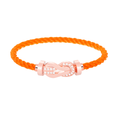 [Amore]CHANCE LARGE 8 FIGURE BUCKLE HALF DIAMOND BRACELET ROSE GOLD