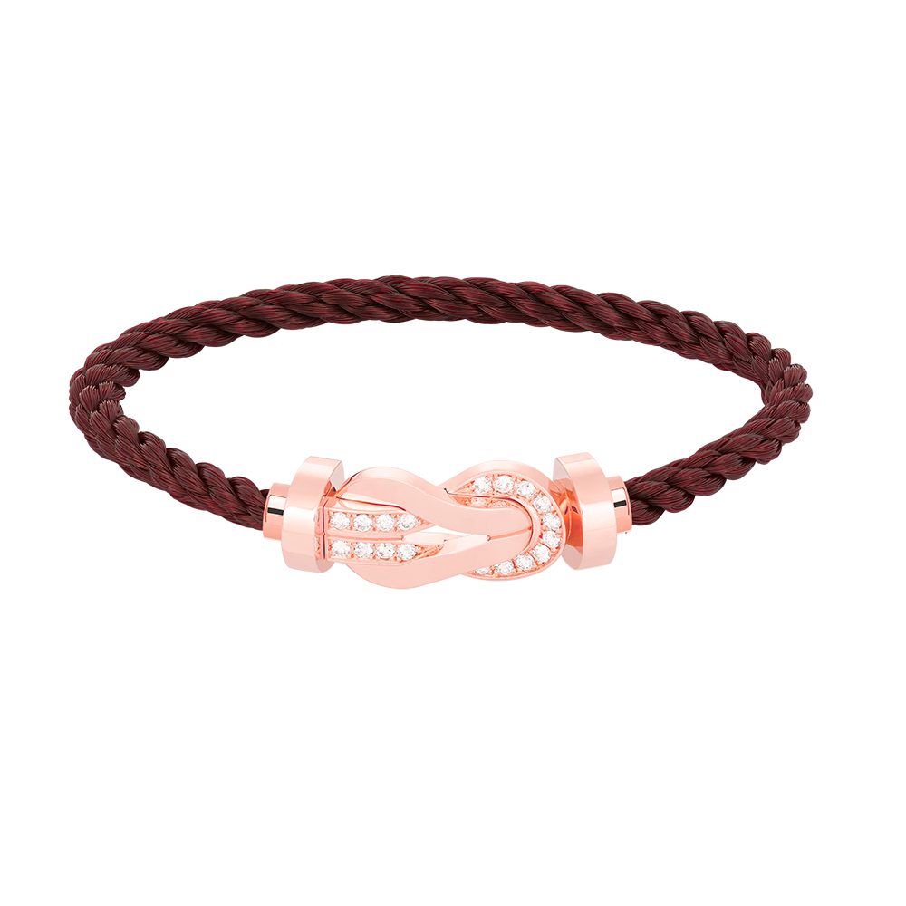 [Amore]CHANCE LARGE 8 FIGURE BUCKLE HALF DIAMOND BRACELET ROSE GOLD