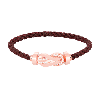 [Amore]CHANCE LARGE 8 FIGURE BUCKLE HALF DIAMOND BRACELET ROSE GOLD