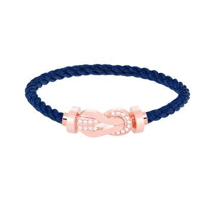 [Amore]CHANCE LARGE 8 FIGURE BUCKLE HALF DIAMOND BRACELET ROSE GOLD