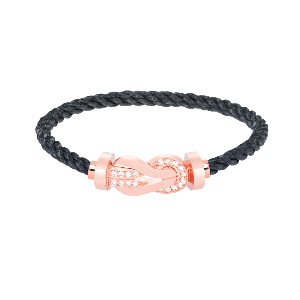 [Amore]CHANCE LARGE 8 FIGURE BUCKLE HALF DIAMOND BRACELET ROSE GOLD