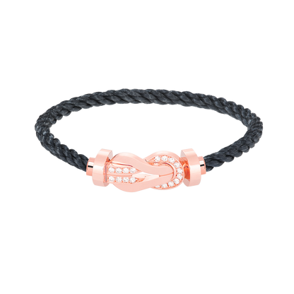 [Amore]CHANCE LARGE 8 FIGURE BUCKLE HALF DIAMOND BRACELET ROSE GOLD