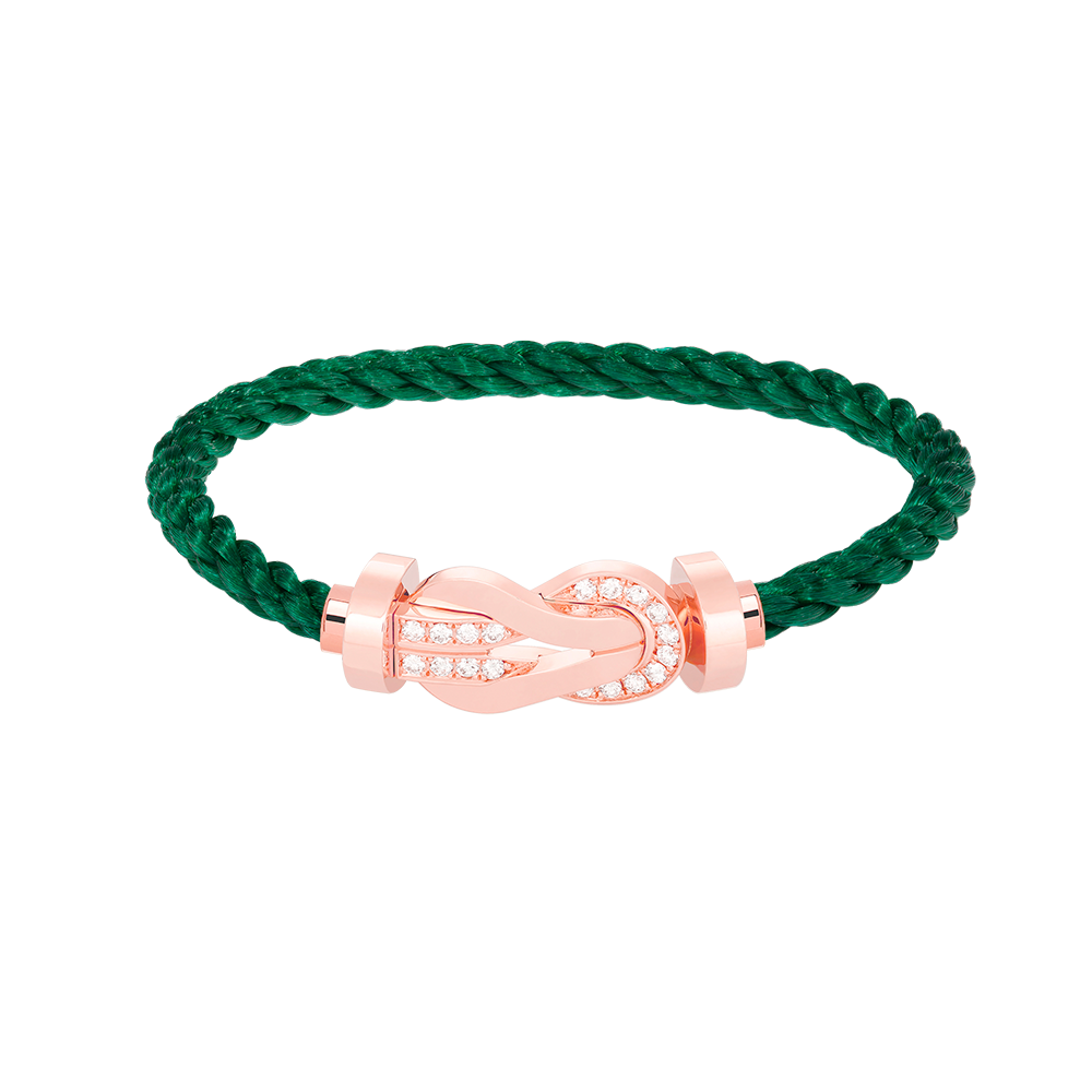 [Amore]CHANCE LARGE 8 FIGURE BUCKLE HALF DIAMOND BRACELET ROSE GOLD