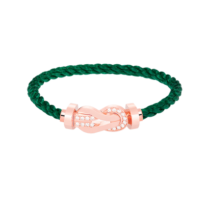 [Amore]CHANCE LARGE 8 FIGURE BUCKLE HALF DIAMOND BRACELET ROSE GOLD