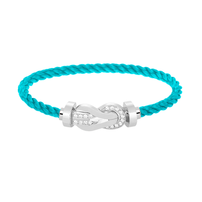 [Amore]CHANCE LARGE 8 FIGURE BUCKLE HALF DIAMOND BRACELET SILVER