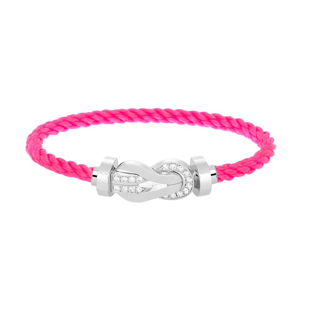 [Amore]CHANCE LARGE 8 FIGURE BUCKLE HALF DIAMOND BRACELET SILVER