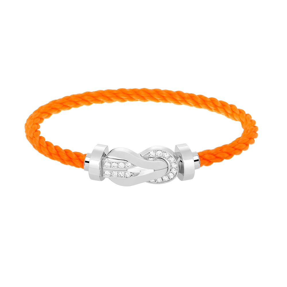 [Amore]CHANCE LARGE 8 FIGURE BUCKLE HALF DIAMOND BRACELET SILVER