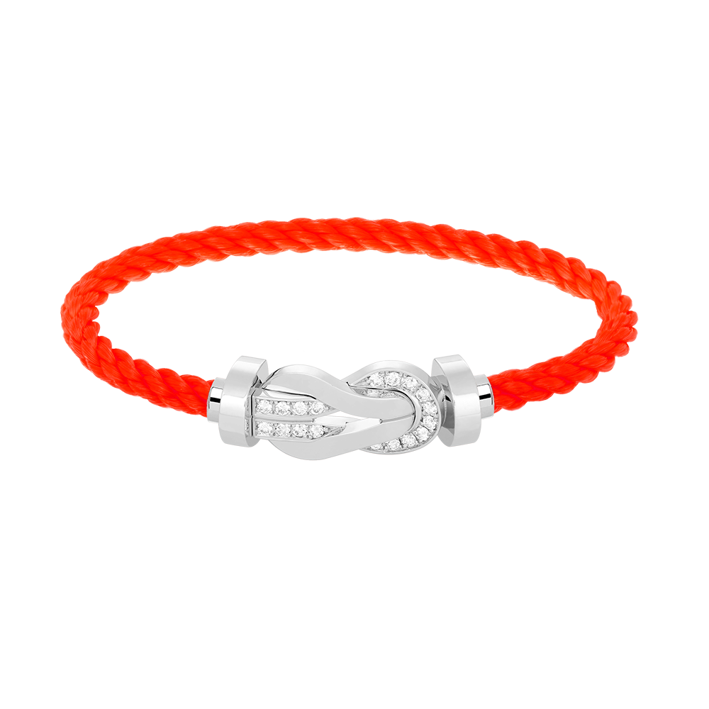 [Amore]CHANCE LARGE 8 FIGURE BUCKLE HALF DIAMOND BRACELET SILVER