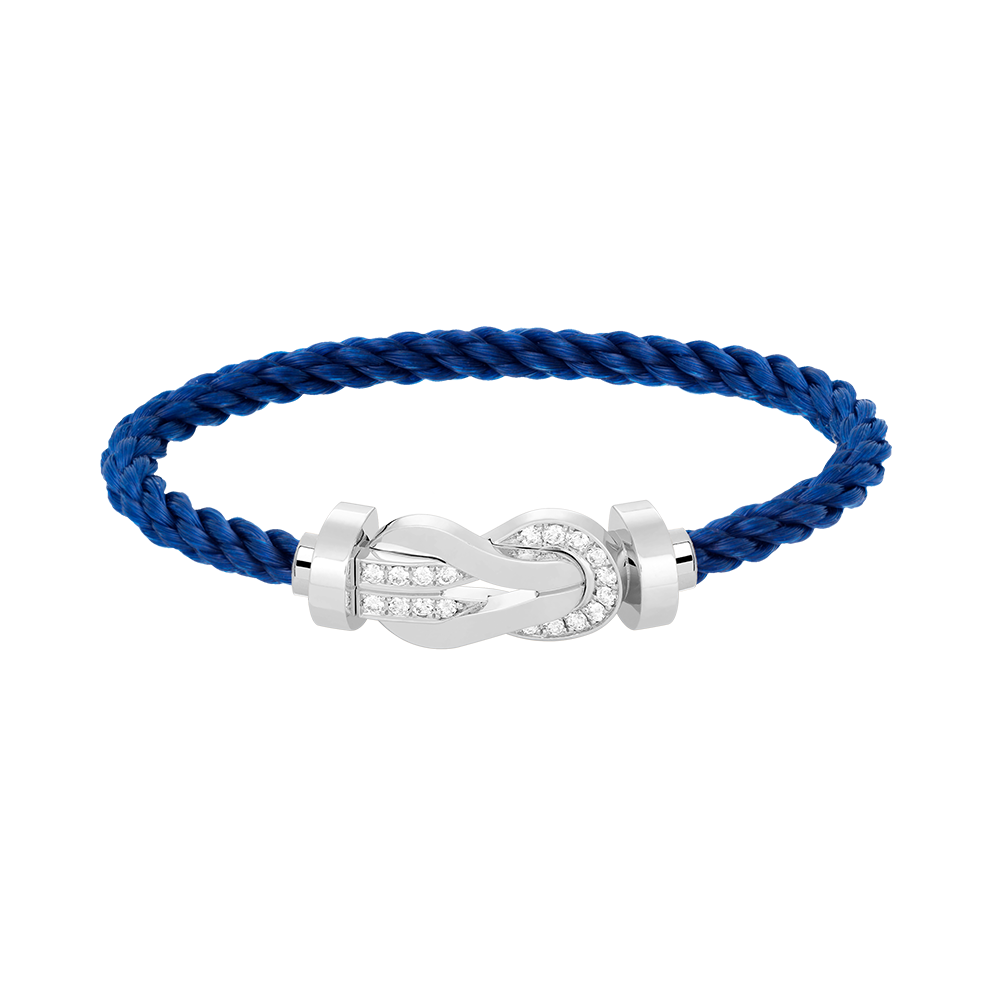 [Amore]CHANCE LARGE 8 FIGURE BUCKLE HALF DIAMOND BRACELET SILVER