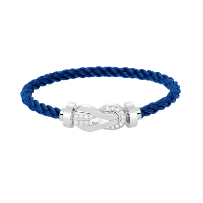 [Amore]CHANCE LARGE 8 FIGURE BUCKLE HALF DIAMOND BRACELET SILVER