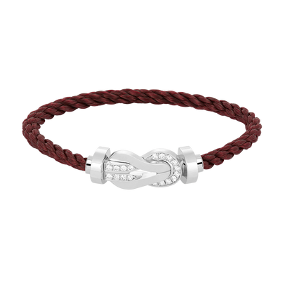 [Amore]CHANCE LARGE 8 FIGURE BUCKLE HALF DIAMOND BRACELET SILVER
