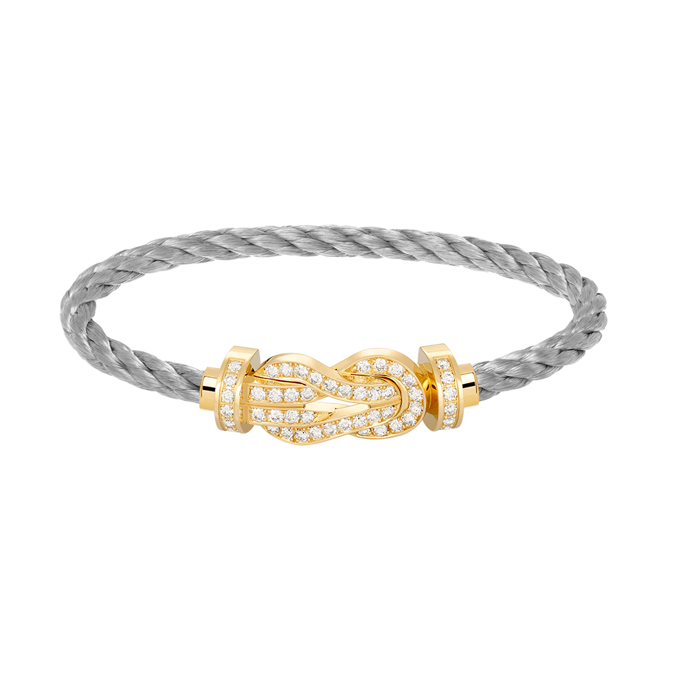 [Amore]CHANCE LARGE 8 FIGURE BUCKLE FULLDIAMOND BRACELET GOLD