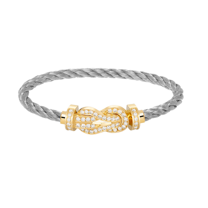 [Amore]CHANCE LARGE 8 FIGURE BUCKLE FULLDIAMOND BRACELET GOLD
