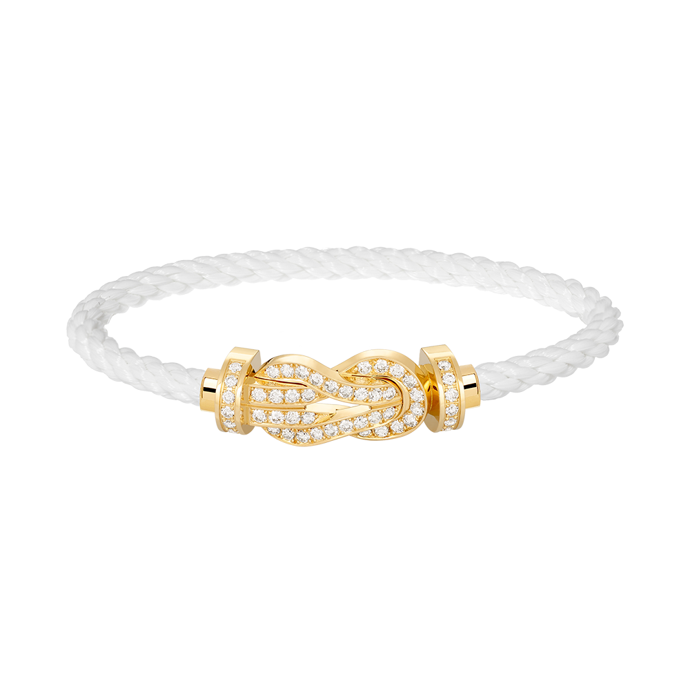 [Amore]CHANCE LARGE 8 FIGURE BUCKLE FULLDIAMOND BRACELET GOLD