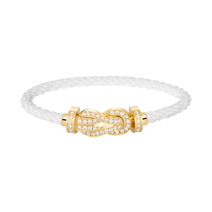 [Amore]CHANCE LARGE 8 FIGURE BUCKLE FULLDIAMOND BRACELET GOLD