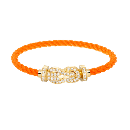 [Amore]CHANCE LARGE 8 FIGURE BUCKLE FULLDIAMOND BRACELET GOLD