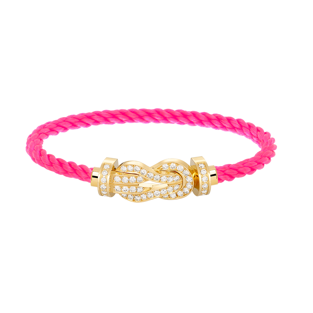 [Amore]CHANCE LARGE 8 FIGURE BUCKLE FULLDIAMOND BRACELET GOLD