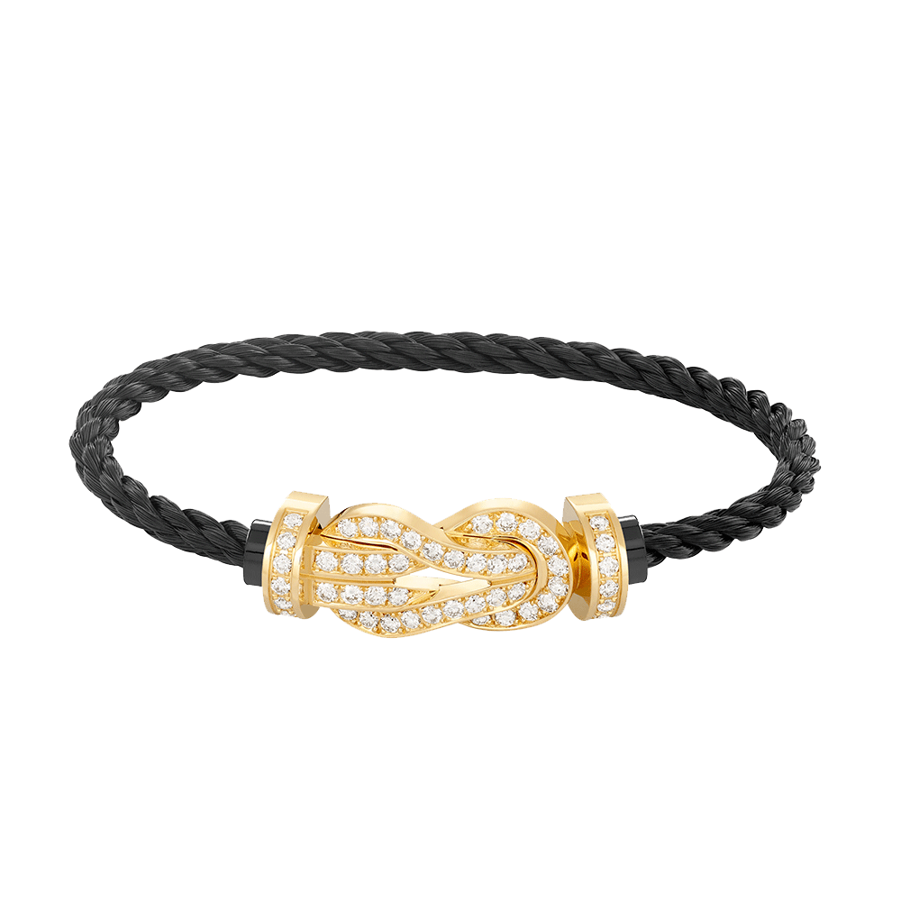 [Amore]CHANCE LARGE 8 FIGURE BUCKLE FULLDIAMOND BRACELET GOLD